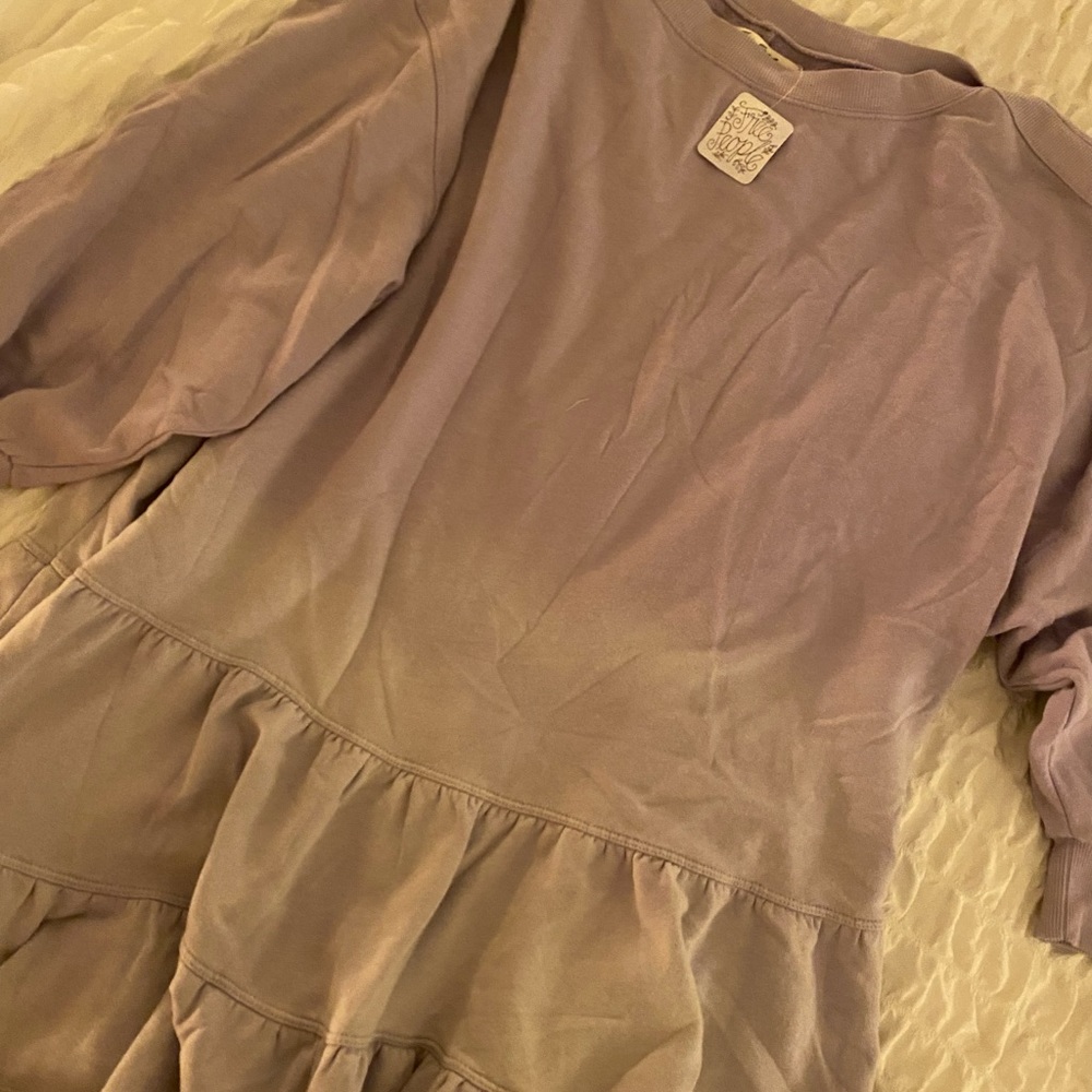 Free People Lavendar Ombré Sweatshirt Dress